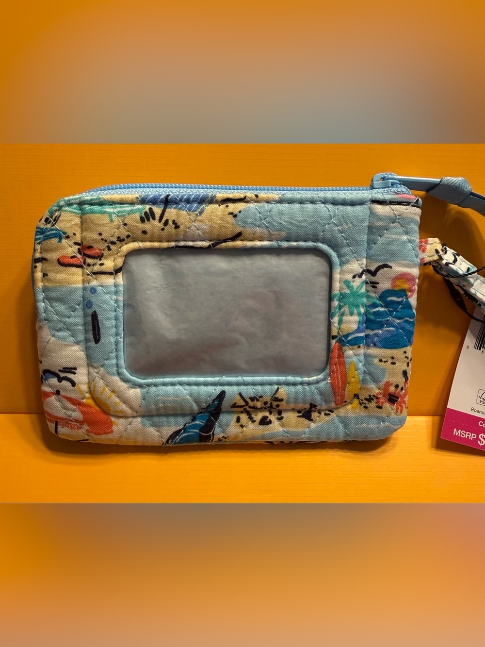 Vera Bradley Beach Treasures Quilted ID Case
